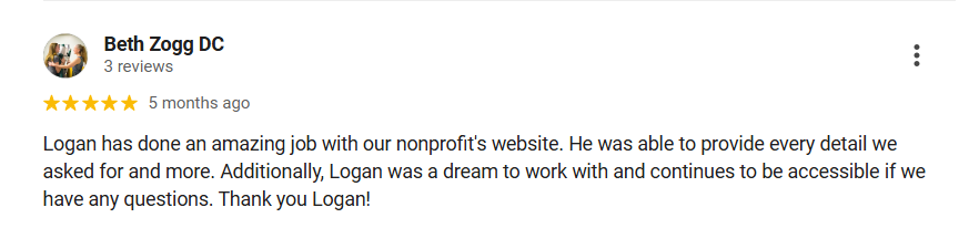 Beth Google Review