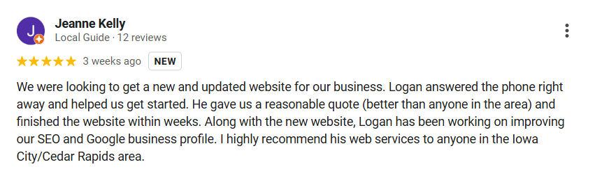 Jeanne google review