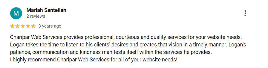 Mariah Google Review