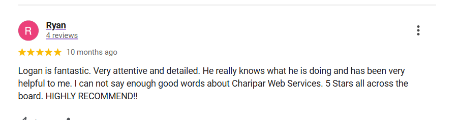 Ryan Google Review